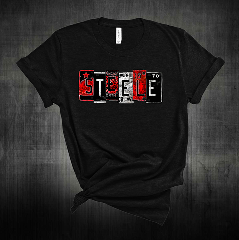 Steele License Plate T